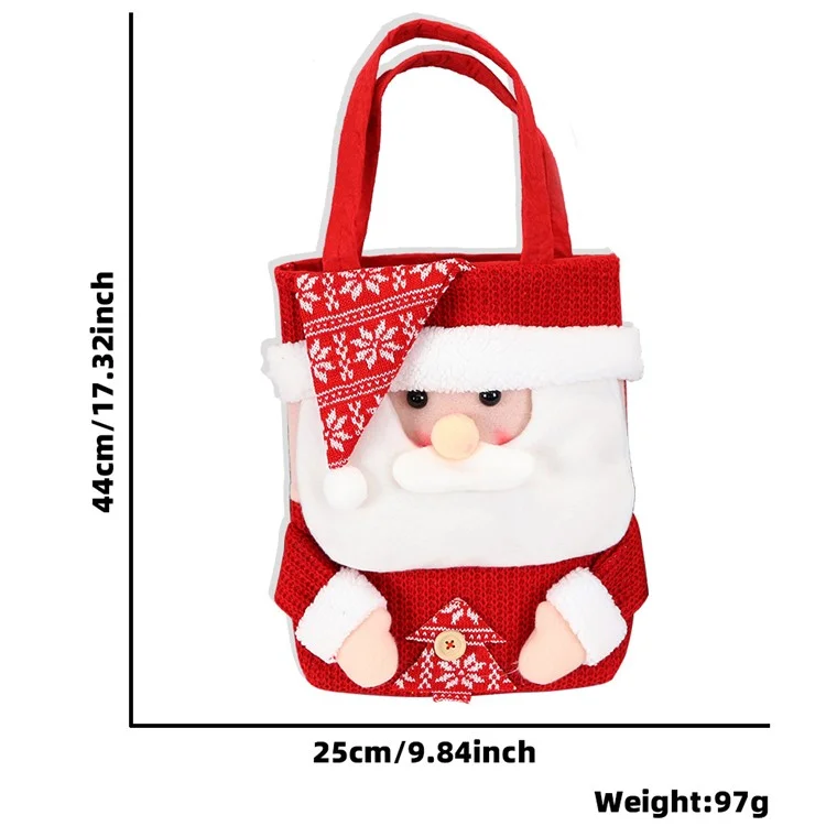 Bolsa de Caramelo de Navidad Santa Santa Snow Man Gurning Fierte Trato Bag Bag Fiesta Decoración - Sombrero Santa