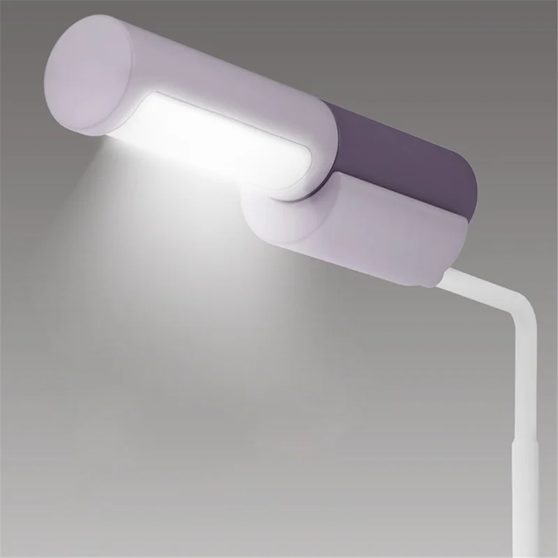 GIVELONG Home Dormitory LED Desk Lamp Rechargeable Eye Protection Night Light - Purple