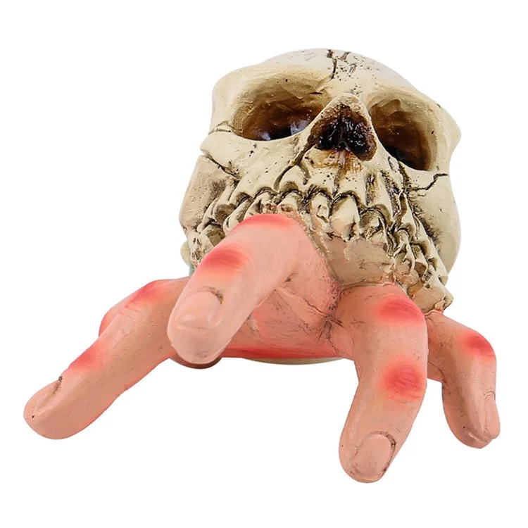 Cabeza de Cráneo Realista y Adorno de Mano Humano Resina de la Fiesta de Decoración de la Fiesta de Halloween