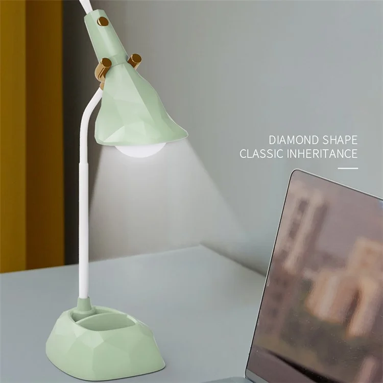 GIVELONG Diamonds Shape Night Light Button Control Portable Desktop Lamp with Strap - Vert