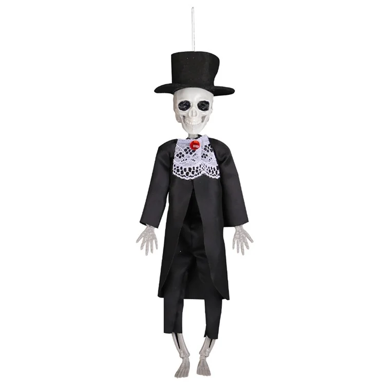 Halloween Skeleton Bride / Groom Statue Hanging Ornaments Haunted House Decor - Groom