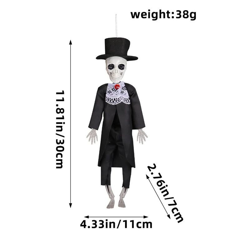 Halloween Skeleton Bride / Groom Statue Hanging Ornaments Haunted House Decor - Groom