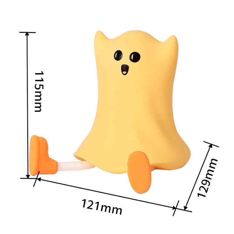 Silicone Night Light Halloween Halloween Lampada Touch a Forma di Fantasma Per Arredamento