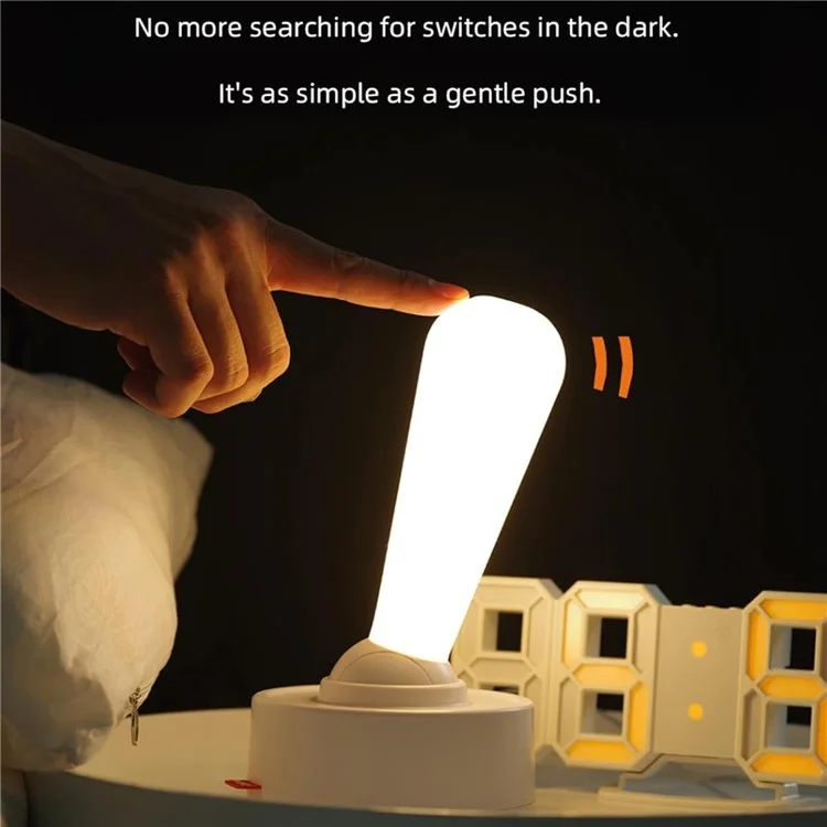 Simple Toggle Lever Switch Small Night Light Creative Corridor Desktop Bedside Lamp - Grey