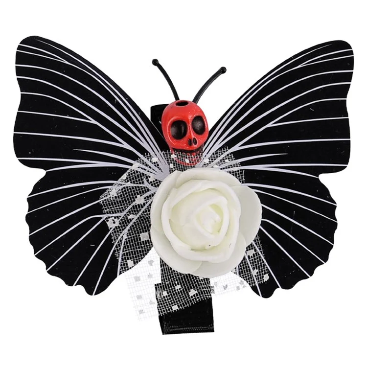 Halloween Skull Butterfly Clips Cosplay Party Batteranpins Accesorios Para el Cabello Pins de Cabello Duckbill