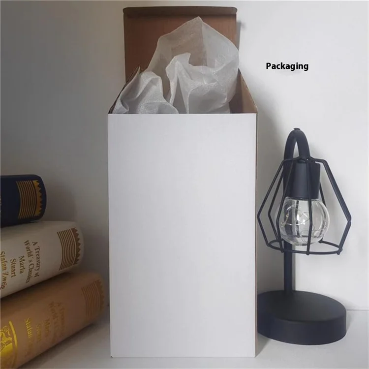 Lâmpada de Arte de Ferro com Formato de Gota d'Água Luz Quente Decoração Doméstica Enfeite Luz Noturna para Cabeceira - Gota d'Água / Preto