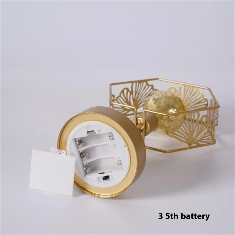 LED Iron Art Shape Lamp White Light Retro Decorative Ornament Night Light for Home Bedside - Star