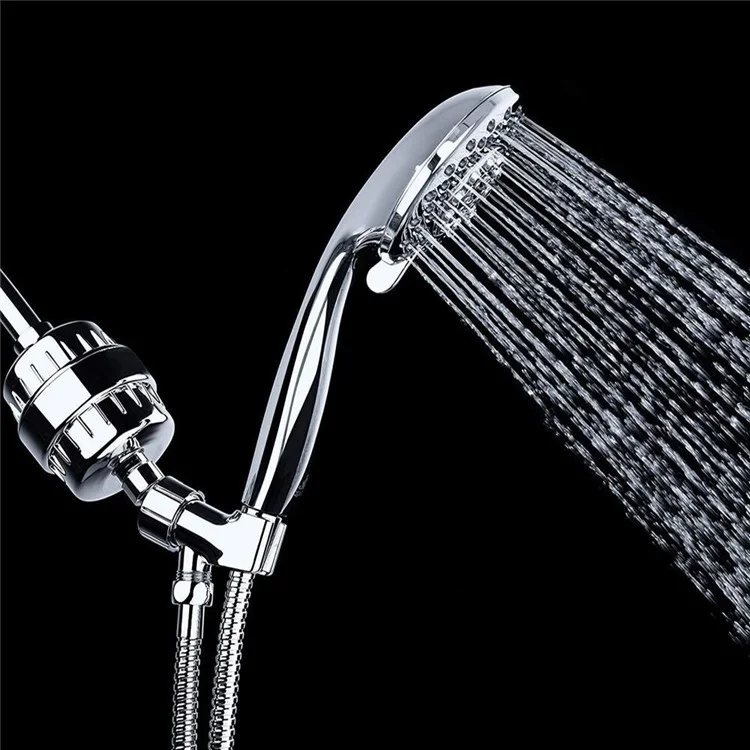 Filtre à eau pour salle de bain en 15 étapes, élimine le chlore et les métaux lourds, avec tête de douche filtrante et 1 filtre