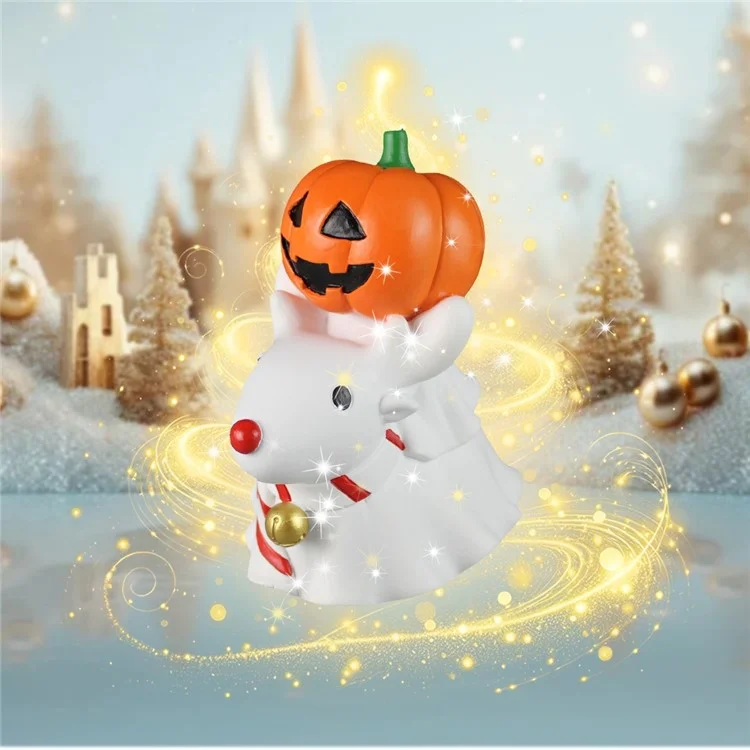 Halloween Christmas Cute Small Ornaments Decorative Pumpkin Knight Reindeer Desktop Ornaments Decoration