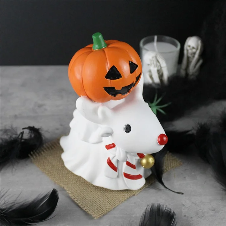 Halloween Christmas Cute Small Ornaments Decorative Pumpkin Knight Reindeer Desktop Ornaments Decoration