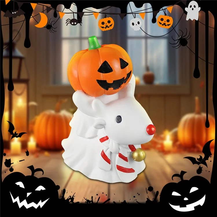 Halloween Christmas Cute Small Ornaments Decorative Pumpkin Knight Reindeer Desktop Ornaments Decoration