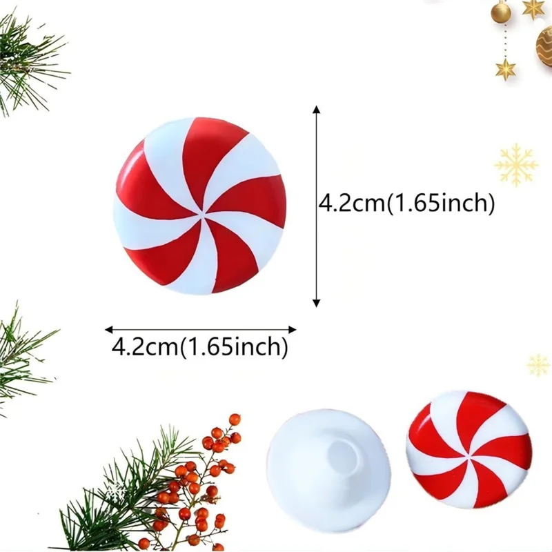 20PCS Christmas Silicone Red and White Candy Cabinet Handle Covers Christmas Decorations for Kitchen, Living Room and Bedroom Cabinets
