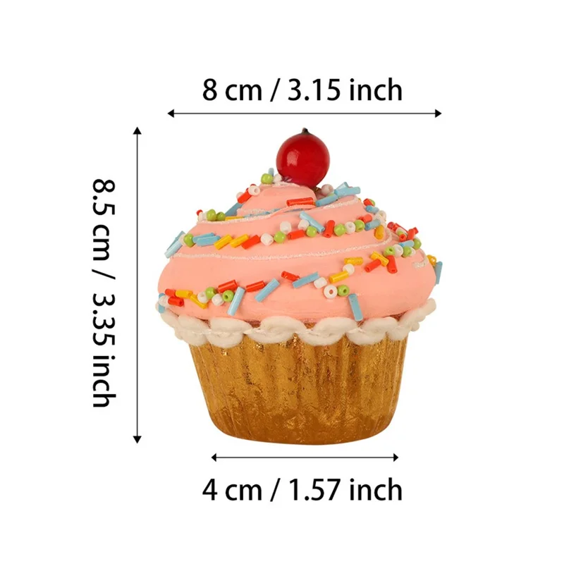 Christmas Cupcake Ornaments Christmas Tree Hanging Dessert Ornament Xmas Tree Pendant Decor