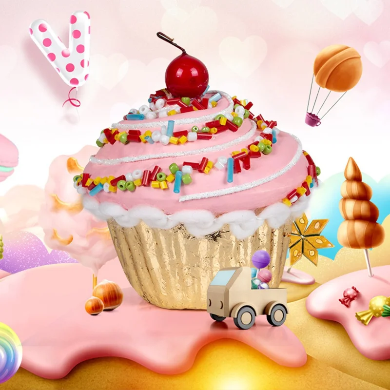 Christmas Cupcake Ornaments Christmas Tree Hanging Dessert Ornament Xmas Tree Pendant Decor