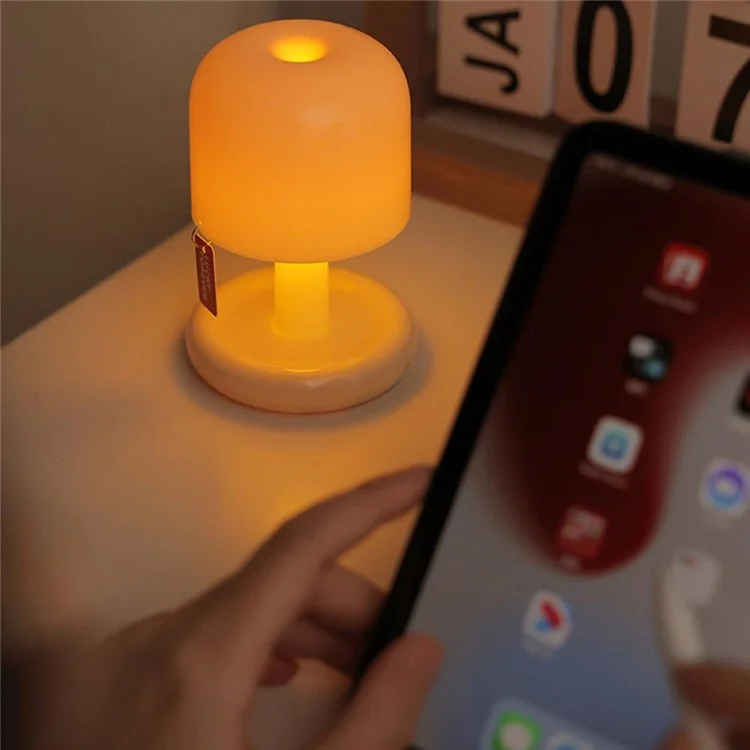QV-10 Mini Rechargeable PC LED Table Lamp Smart Sensor Bedside Sunset Night Light for Bedroom