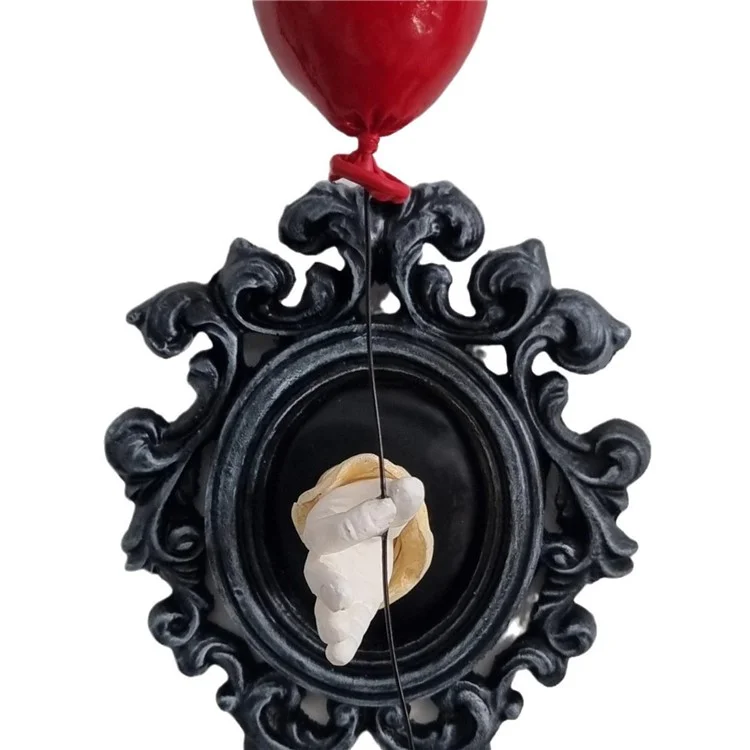 Gothic Resin Wall Art Decoration Ornament 3D Hand Red Ballon Wall Aesthetic Statue