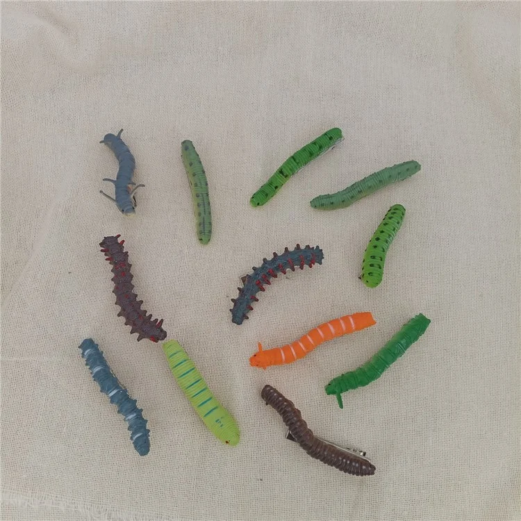 12pcs Halloween Caterpillar Hair Clips 3d Bug be Hair Party Accesorios Para el Cabello Fun