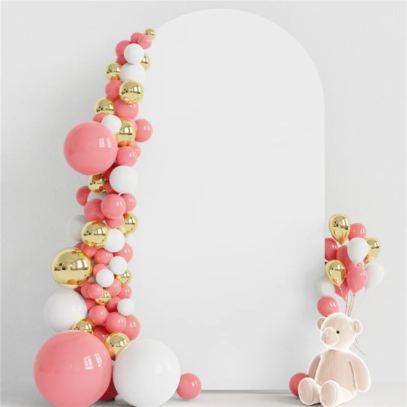 6.6ft 100x200cm U-form Backdrop Arch Frame Ständer Elastic Cover Für Hochzeitszeremonie Geburtstagsfeier - Weiß