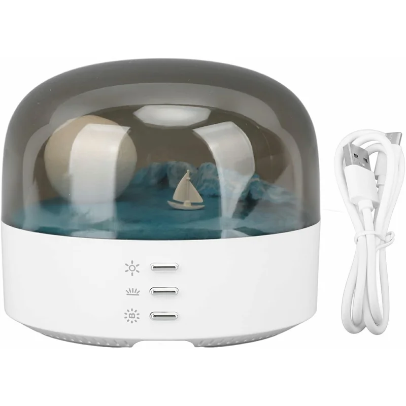 Rechargeable Moon Night Light Dimmable LED Bedside Lamp Soft Eye Caring with Color Changing