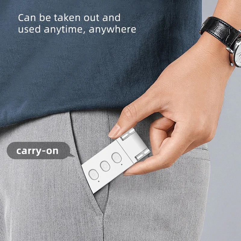 TB-126SALI Portable Rechargeable Book Clip Light Dimmable Reading Bookmark Foldable Lamp - Bar Shape / White