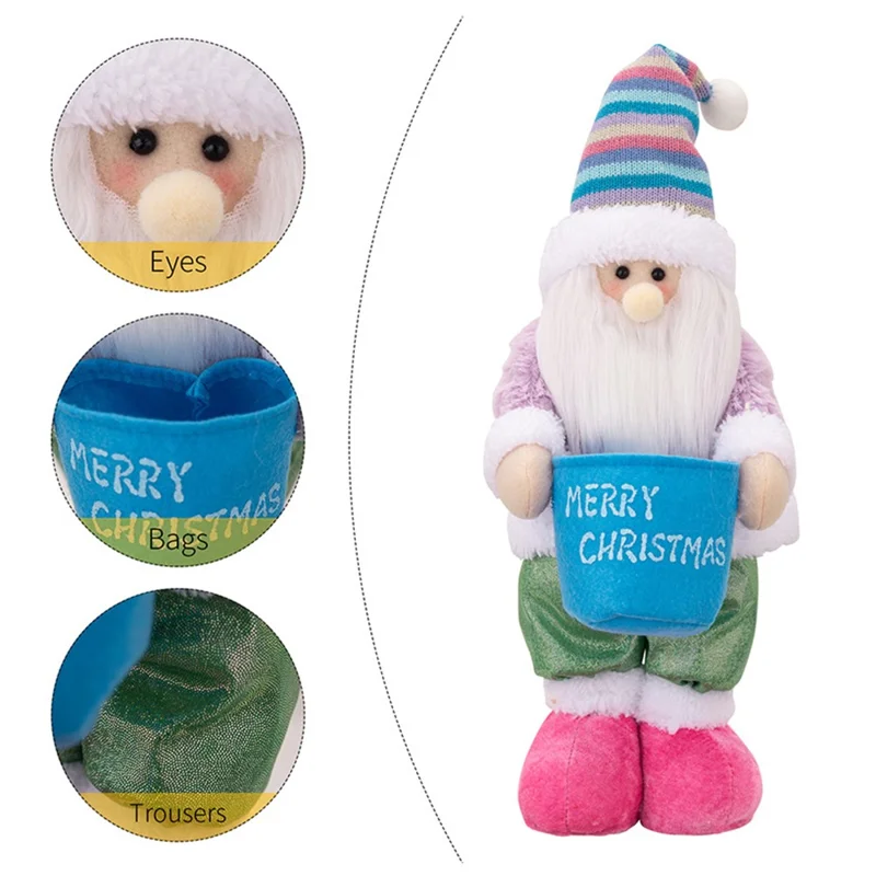 Christmas Desktop Window Decoration Candy Storage Creative Doll Ornament Gift - Santa Claus
