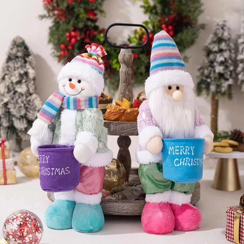 Christmas Desktop Window Decoration Candy Storage Creative Doll Ornament Gift - Santa Claus