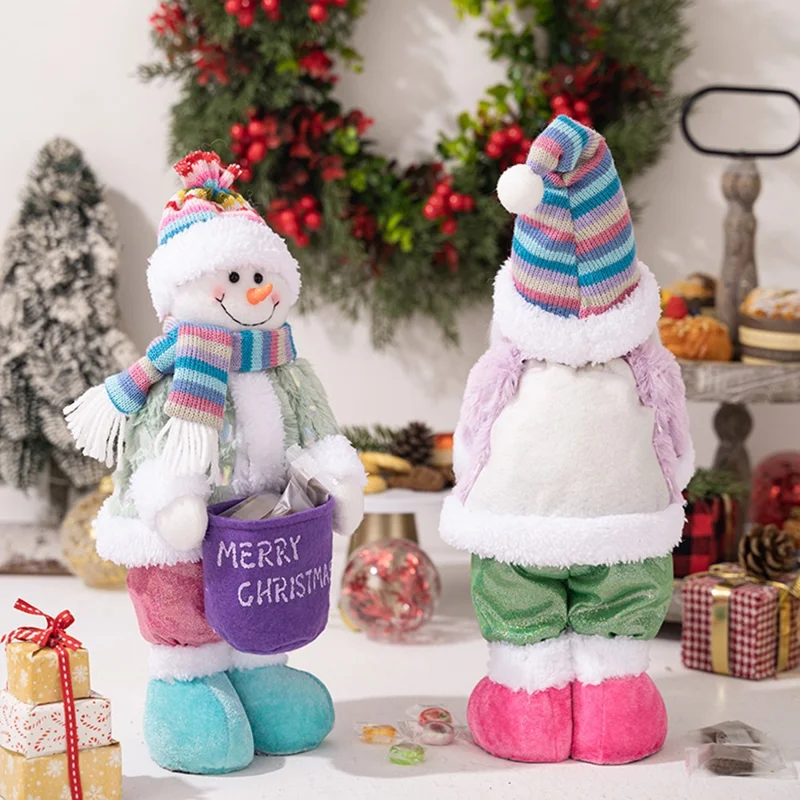 Christmas Desktop Window Decoration Candy Storage Creative Doll Ornament Gift - Santa Claus