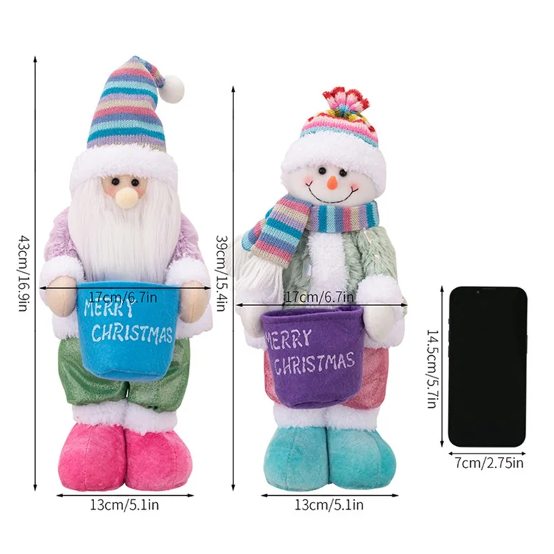 Christmas Desktop Window Decoration Candy Storage Creative Doll Ornament Gift - Santa Claus