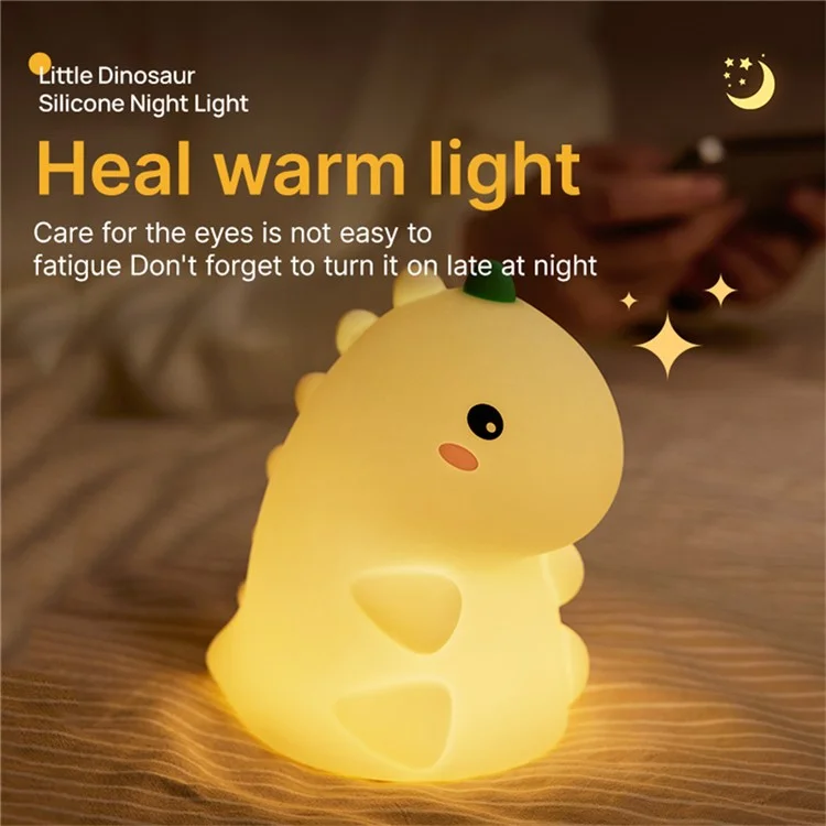 Night Light for Kids Dinosaur Cute Lamp Nursery Silicone Table Decorations