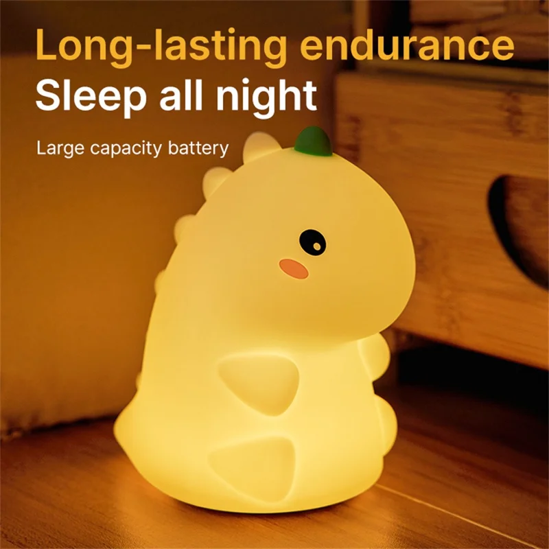 Night Light for Kids Dinosaur Cute Lamp Nursery Silicone Table Decorations