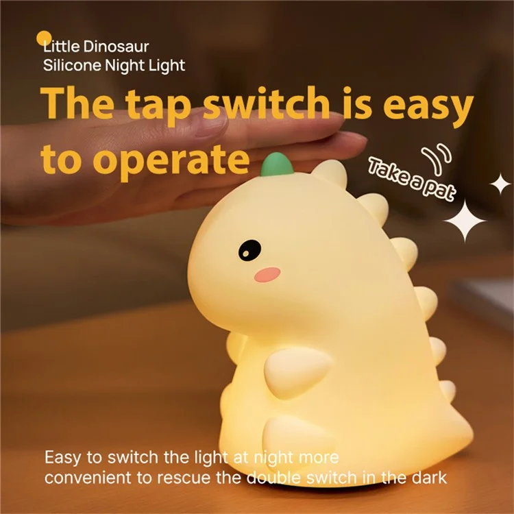Night Light for Kids Dinosaur Cute Lamp Nursery Silicone Table Decorations