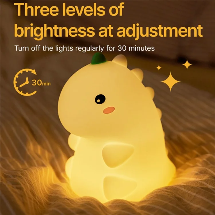 Night Light for Kids Dinosaur Cute Lamp Nursery Silicone Table Decorations