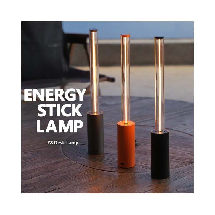 Lampada da comodino a stick dimmerabile da 30 cm, ricaricabile, con controllo touch moderno - Arancione