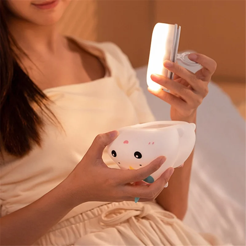 MD052 Patting Lamp Unicorn LED Night Light Baby Nursery Lamp with Touch Controls Bedside Nightlight