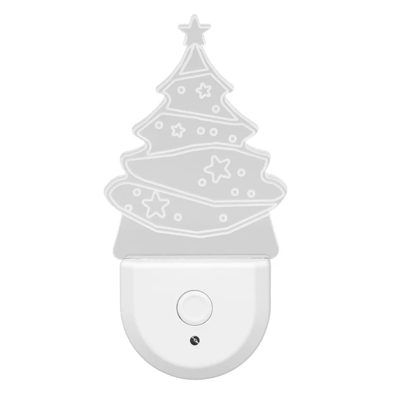 Lampada da notte a forma di albero di Natale, luce da atmosfera colorata in acrilico per camera da letto, spina EU.