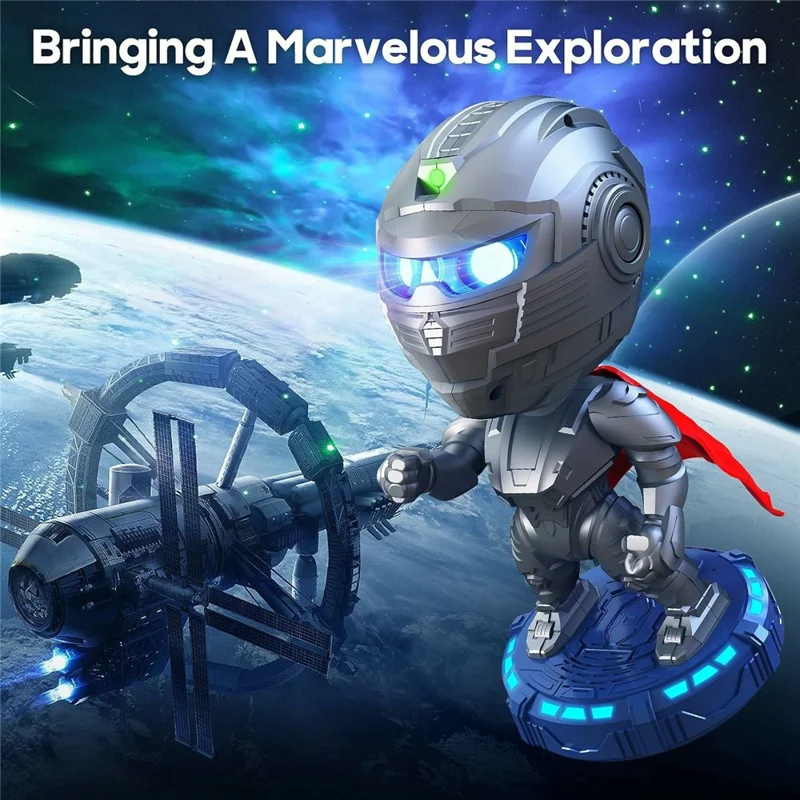 Robot Nebula Projection Light Mecha Warrior Desktop Ornament Atmosphere Night Light