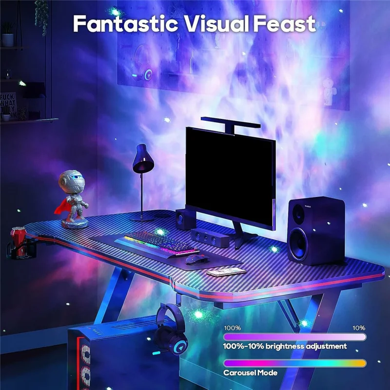 Robot Nebula Projection Light Mecha Warrior Desktop Ornament Atmosphere Night Light