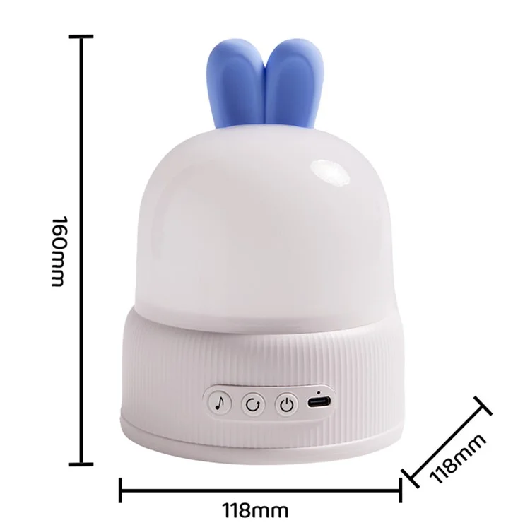 Rabbit Projection Lamp Bedroom Night Light USB Powered (CE RoHS Certified) - Blue