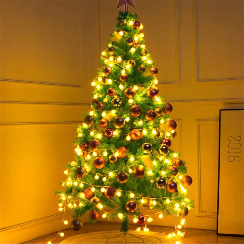 6.5m / 30 Lamps LED String Lights Matte White Ball Wire Lights Solar Power Starry String Lights for Wedding Home Parties - Warm White