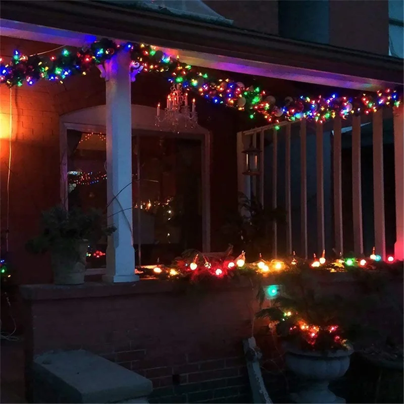 6.5m / 30 Lamps LED String Lights Matte White Ball Wire Lights Solar Power Starry String Lights for Wedding Home Parties - White