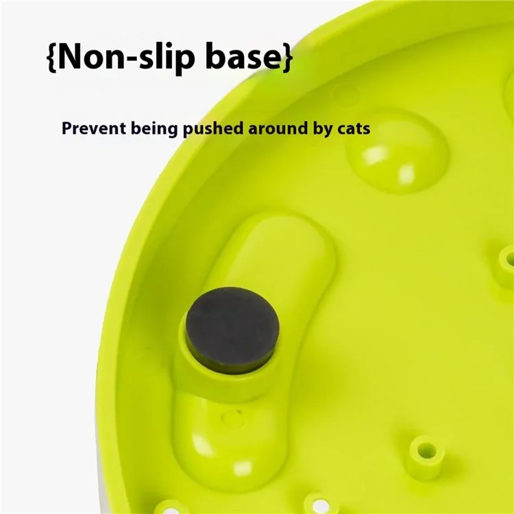 ABS Interactive Cat Feeding Maze Toy Slow Feeder Bowl Pet Anti-Choking Digestion Aid Feeding Bowl - Green