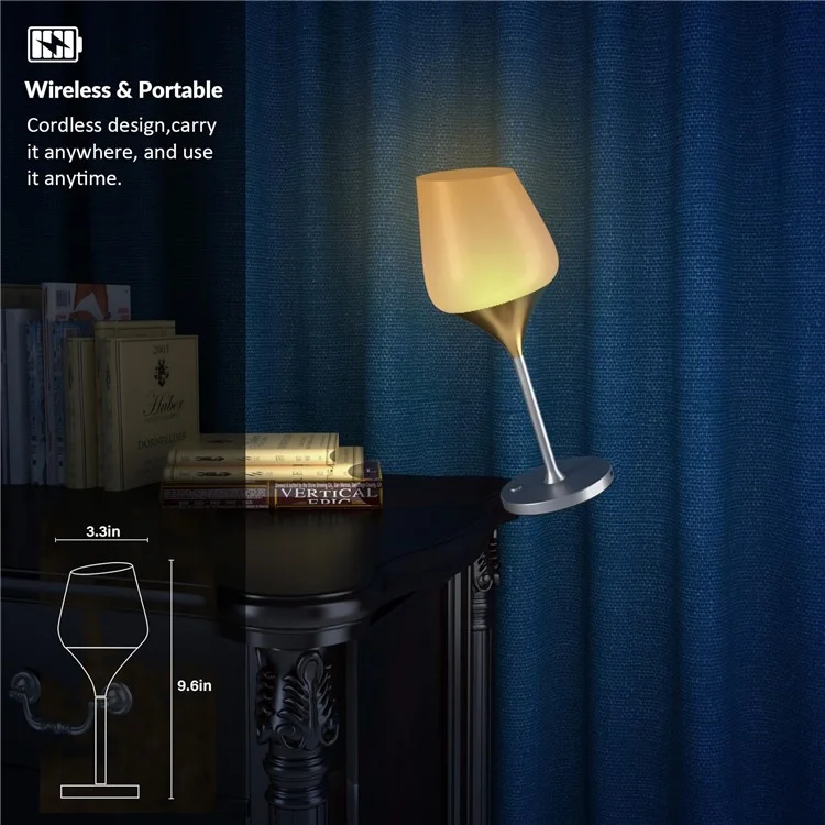 Creative Goblet Small Table Lamp Bar Bedroom Bedside Atmosphere Night Light - Gold