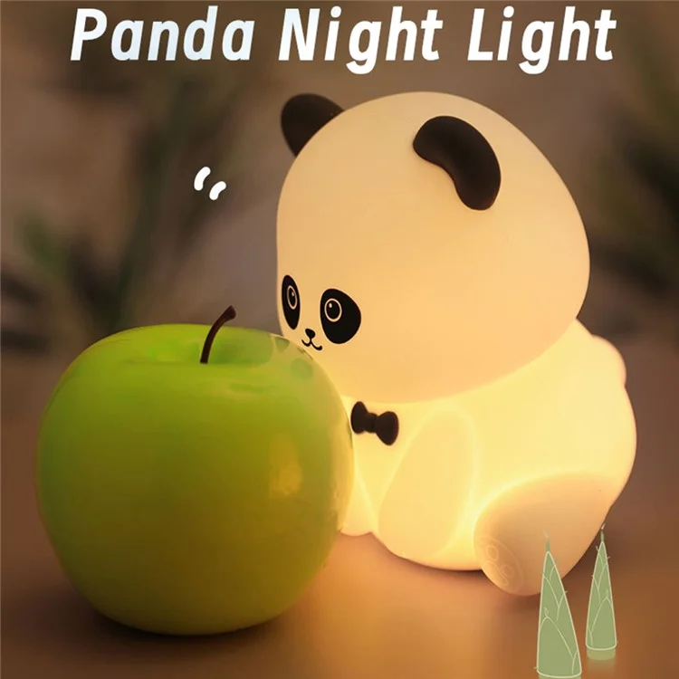 L2416 Cute Panda Silicone Tap Light Home Desktop Bedside Night Light