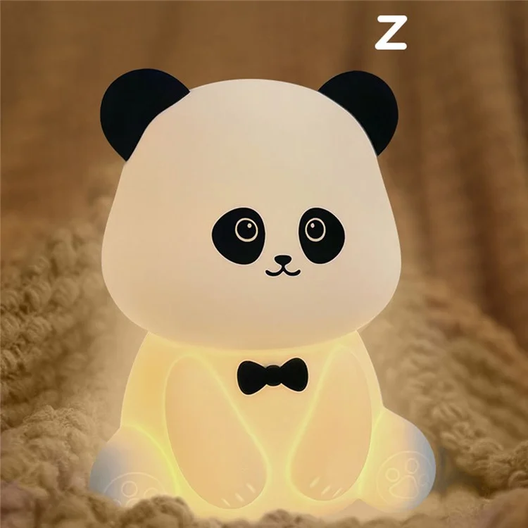 L2416 Cute Panda Silicone Tap Light Home Desktop Bedside Night Light