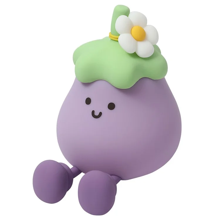 A047 Eggplant Tap Lamp Desktop Ornament Bedroom Bedside Atmosphere Night Light - With Flower