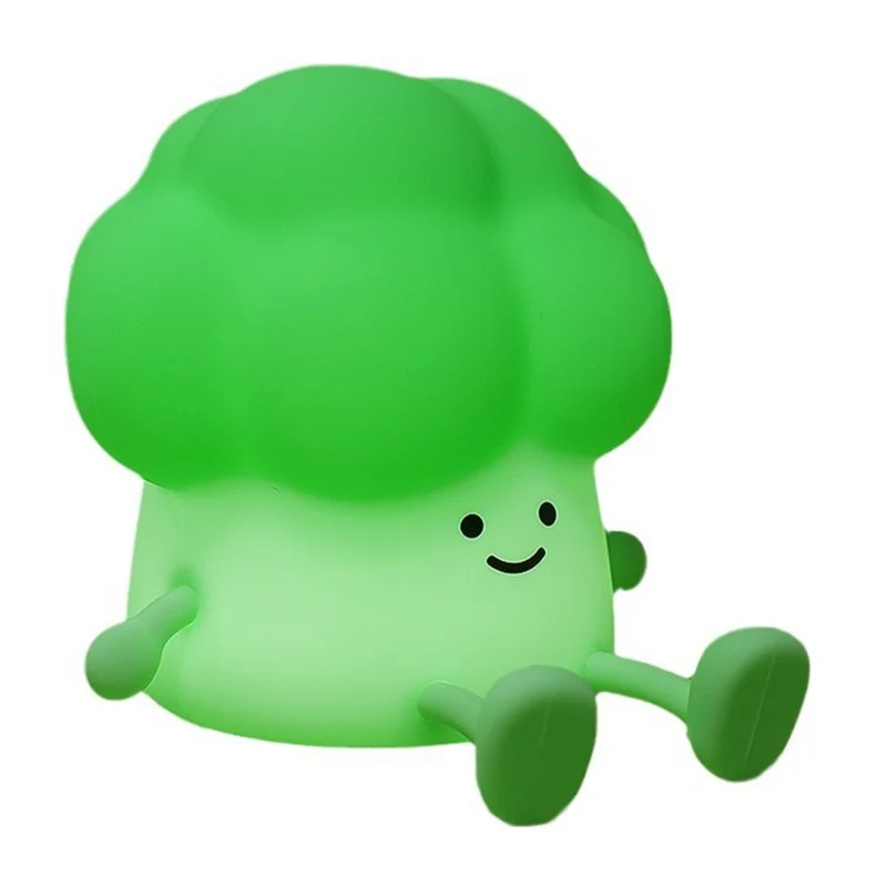 A045 Broccoli Design Creative Silicone Tap Light Home Bedroom Bedside Night Light