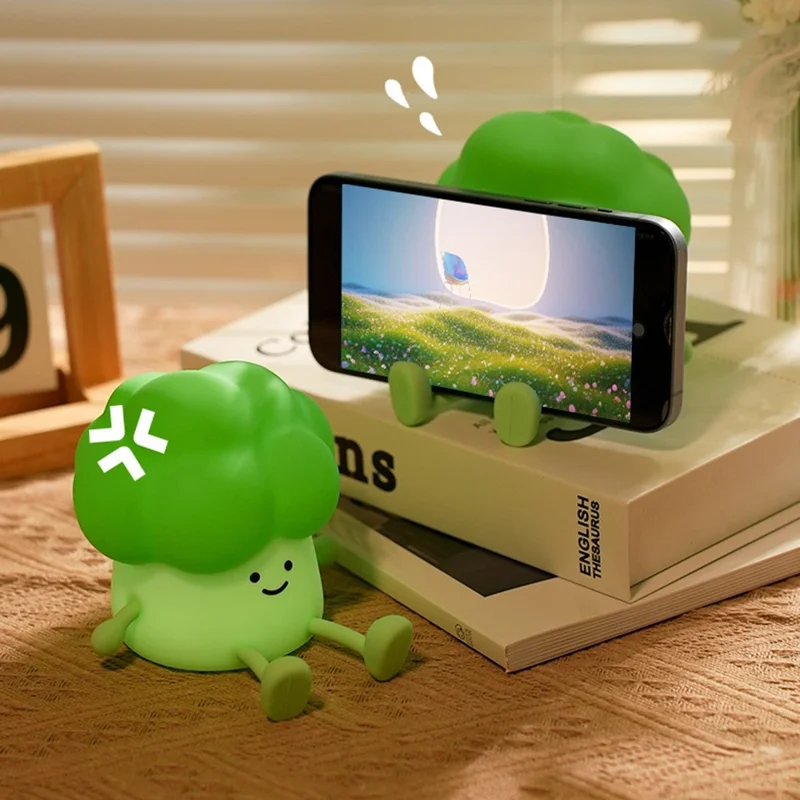 A045 Broccoli Design Creative Silicone Tap Light Home Bedroom Bedside Night Light