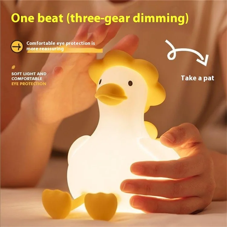D18 Cute Duck Silicone Tap Lamp Ornament Bedroom Bedside Atmosphere Night Light