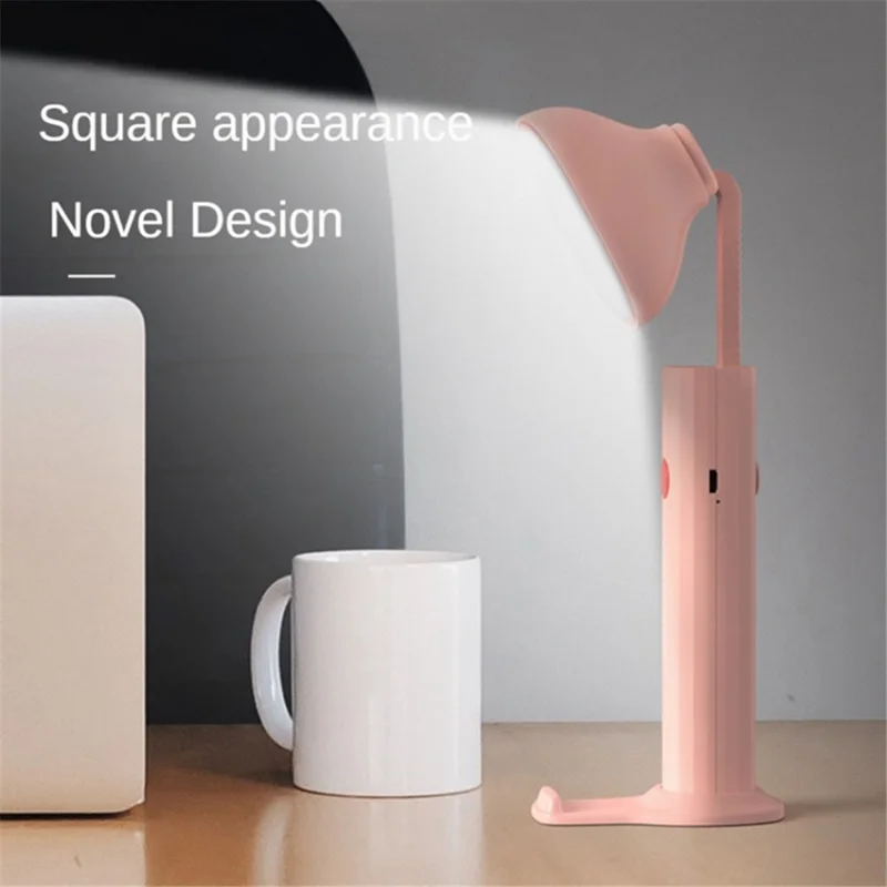 Foldable Desk Lamp Flashlight Shape 3 Brightness Adjustable Magnetic Night Lamp, Round Lamp Cap - Green