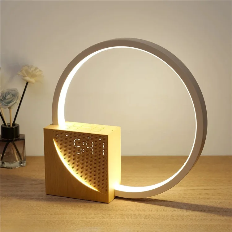 Reloj despertador de amanecer AJ300 Luz de mesa de ruido blanco regulable táctil, luz de despertar, enchufe UE